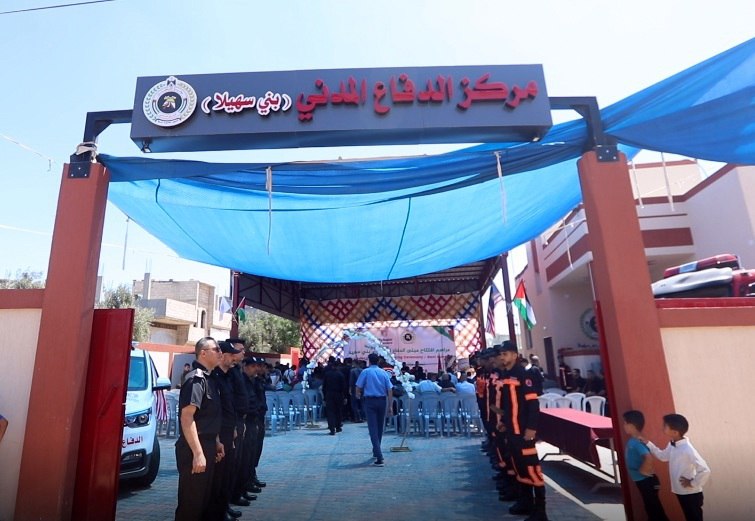 "الدفاع المدني" يفتتح مركزاً جديداً في "بني سهيلا" شرق خانيونس