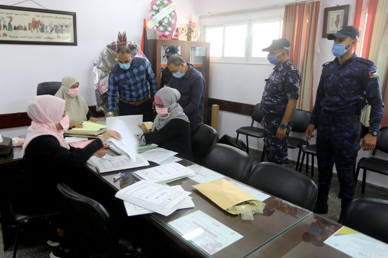 تأمين الشرطة لامتحانات الثانوية العامة بغزة 2020