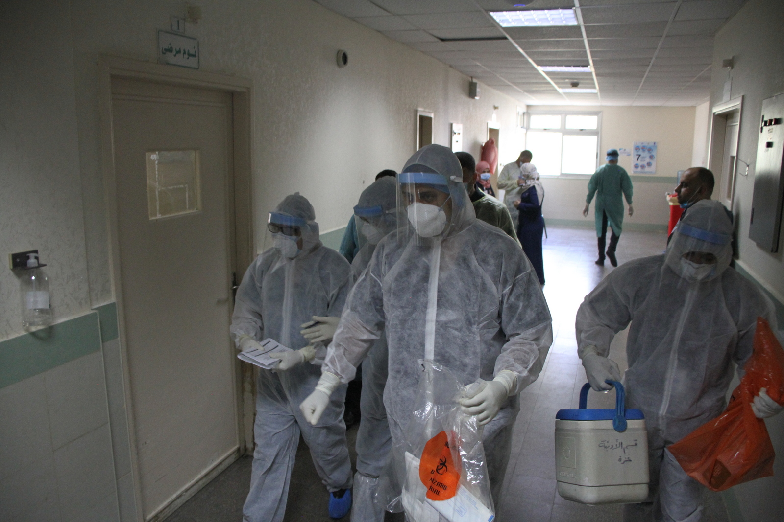 المناورة التدريبية المشتركة لمحاكاة وقوع إصابة بفيروس كورونا في حي مكتظ