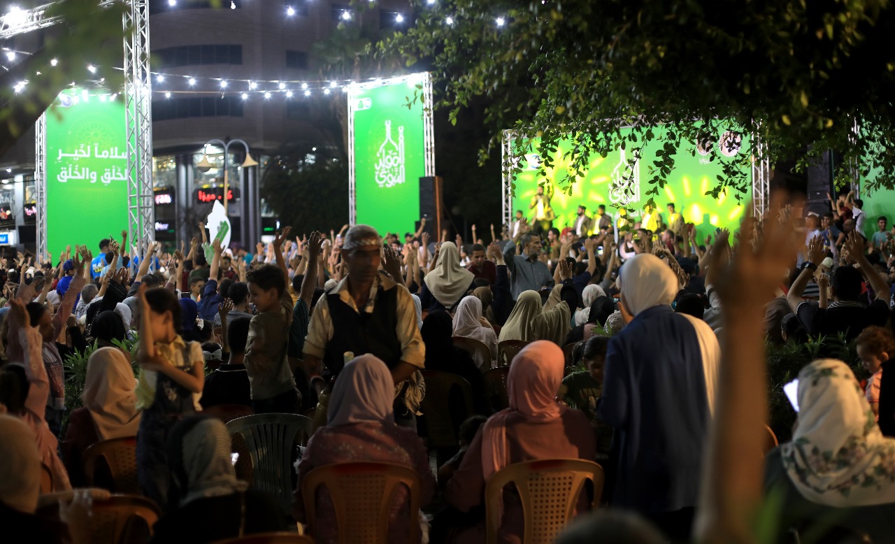 أجواء الاحتفال بذكرى المولد النبوي الشريف بمدينة غزة