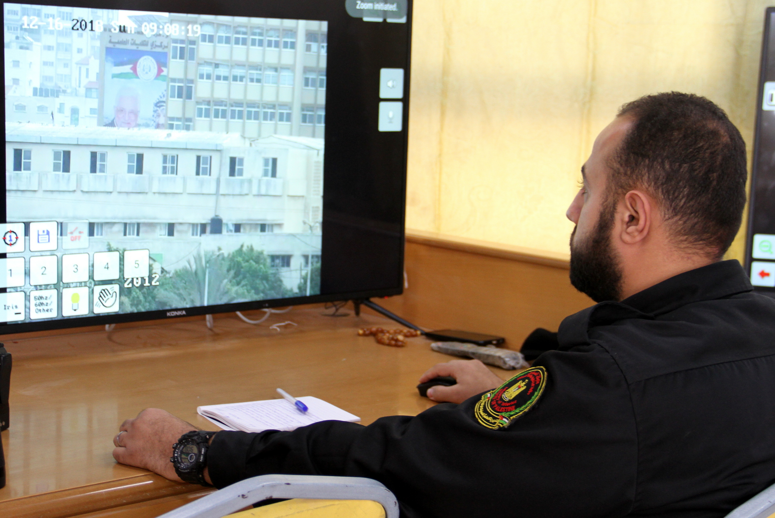 تأمين مهرجان انطلاقة حركة حماس في ساحة الكتيبة بغزة