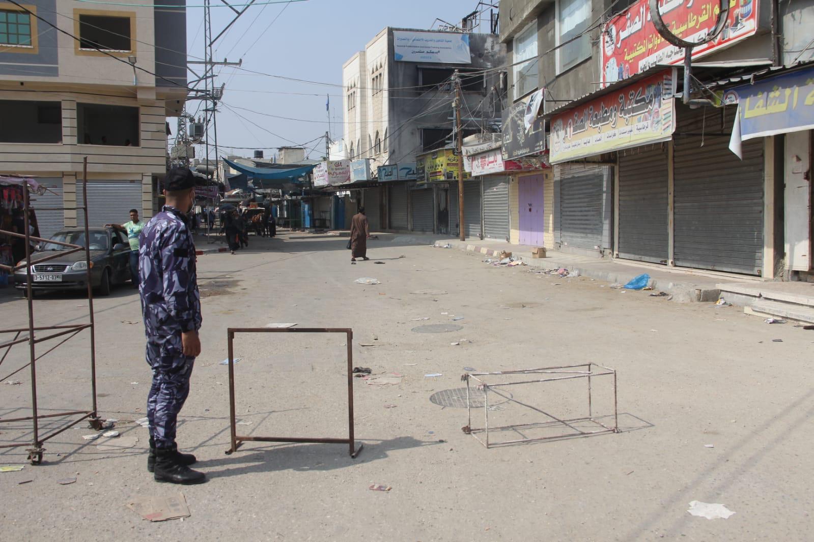 سريان حظر التجول بغزة لليوم الحادي عشر لمواجهة "كورونا"