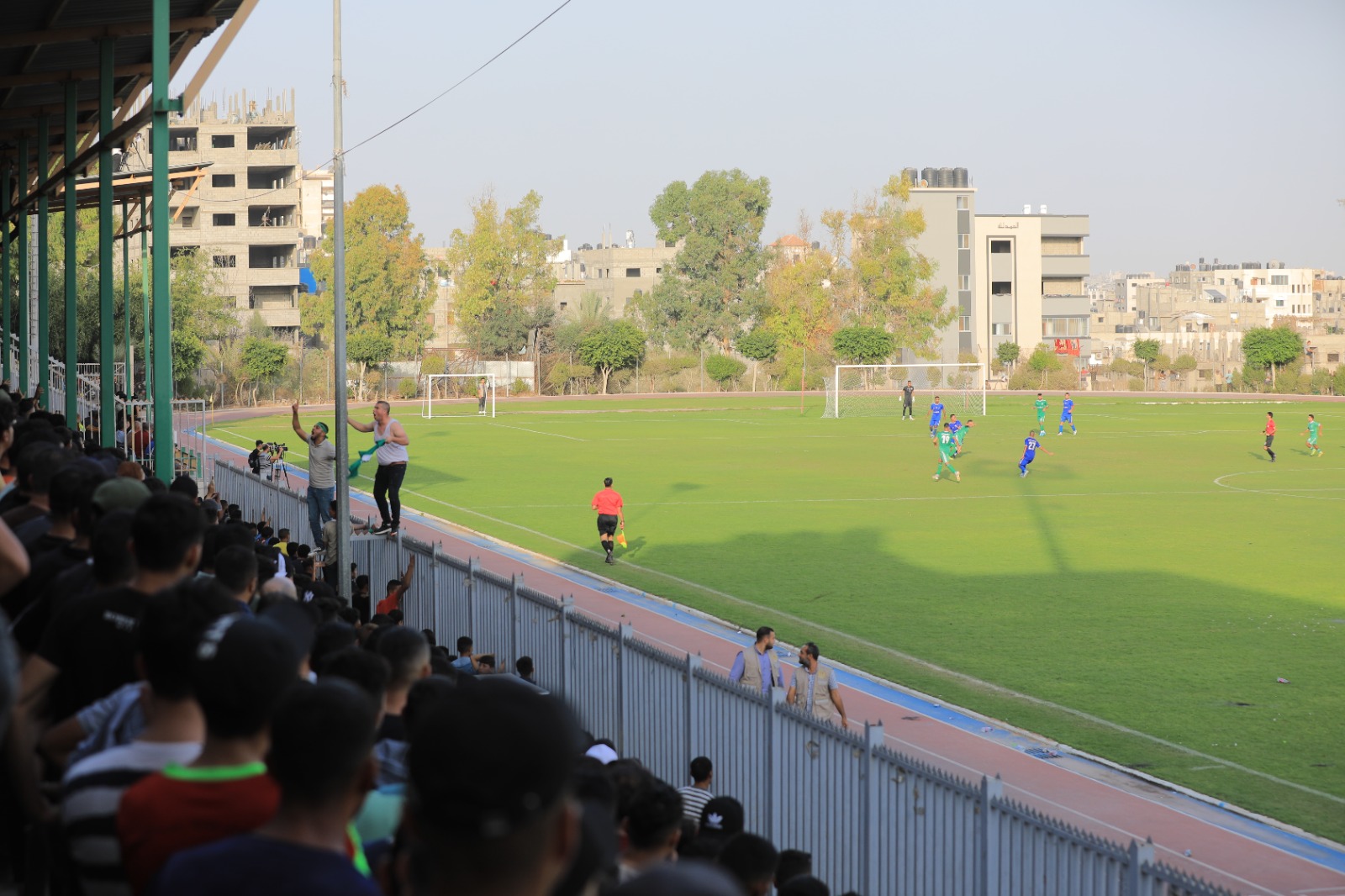 صور تأمين الشرطة لمباريات الدوري المحلي في غزة