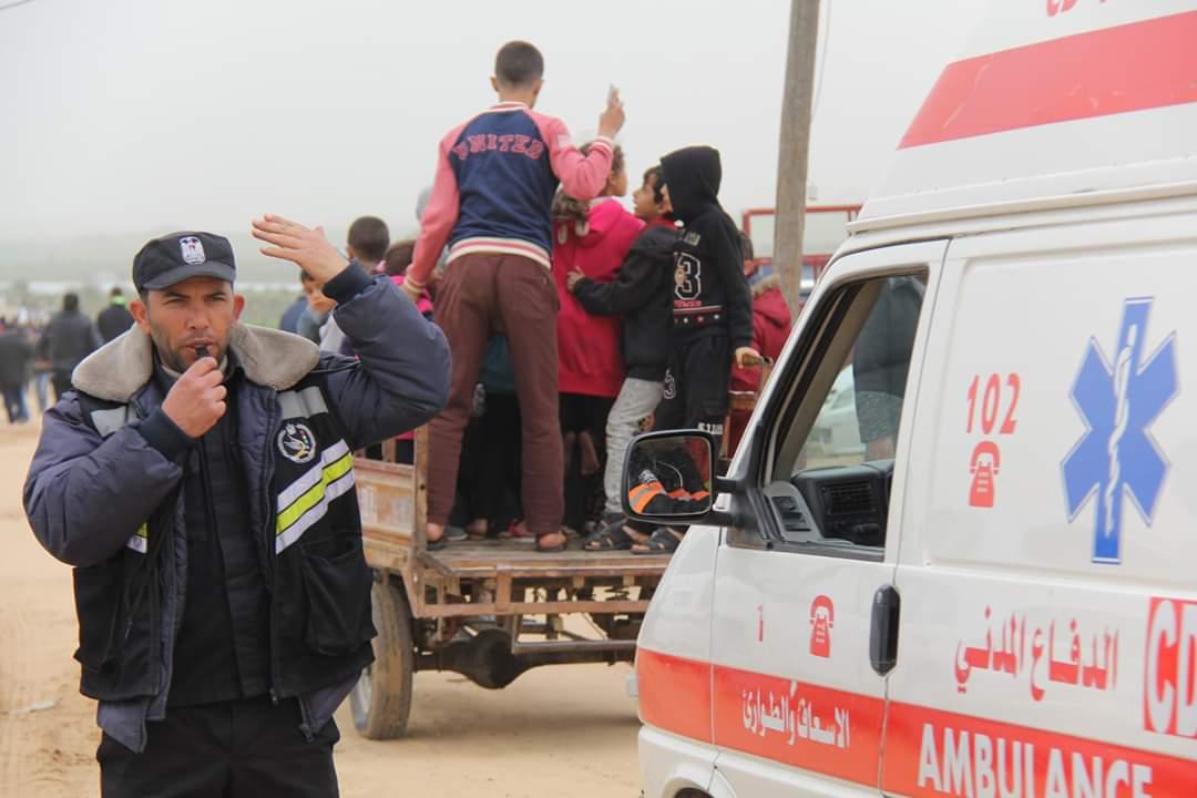 أجهزة الداخلية تُساند جماهير شعبنا المشاركة في مليونية الأرض والعودة