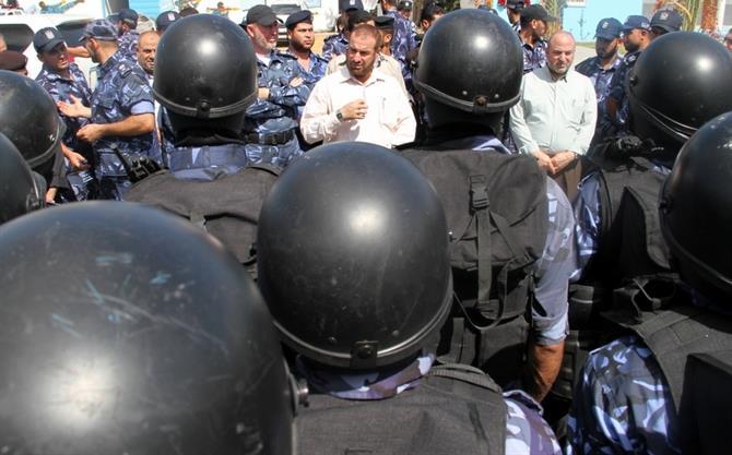 افتتاح مقر قيادة التدخل وحفظ النظام بغزة