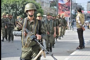 بالصور.. مسير عسكري للأمن الوطني برفح