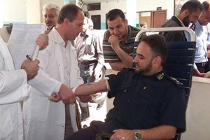  شرطة الشيخ رضوان تنظم حملة تبرع بالدم لعناصرها