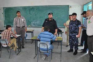 صور.. قيادة الشرطة تتفقد لجان امتحانات الثانوية العامة