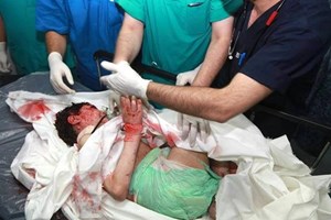 صور.. 7  شهداء في قصف الاحتلال لمبرَّة فلسطين للمعاقين ومجموعة مواطنين