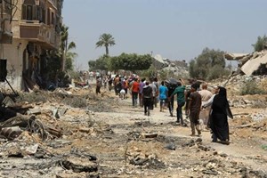 صور : خزاعة .. كارثة شاهدة على نازية الاحتلال