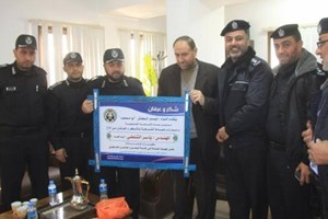 قيادة الشرطة تزور وزارة النقل والمواصلات في غزة