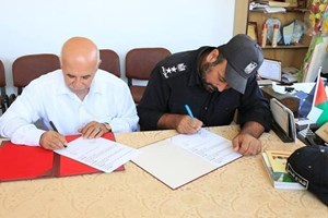 دفاع مدني خان يونس يوقع بروتوكول تعاون مع بلدية خزاعة