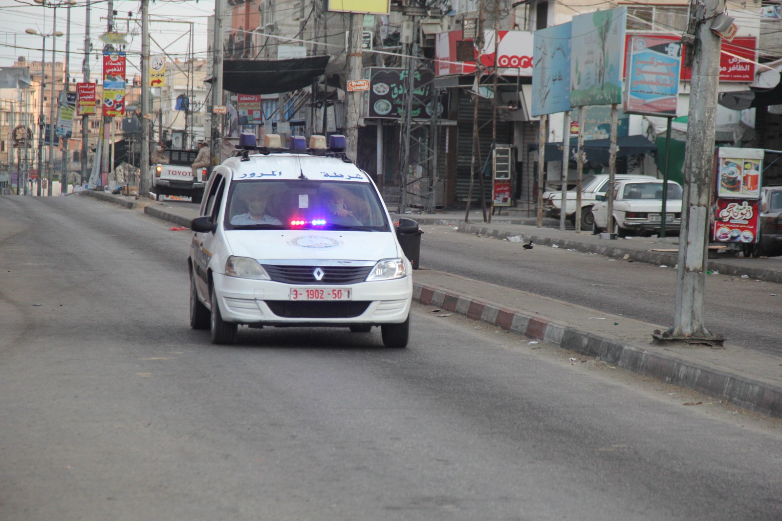 سريان قرار حظر التجوال الشامل في محافظات قطاع غزة 