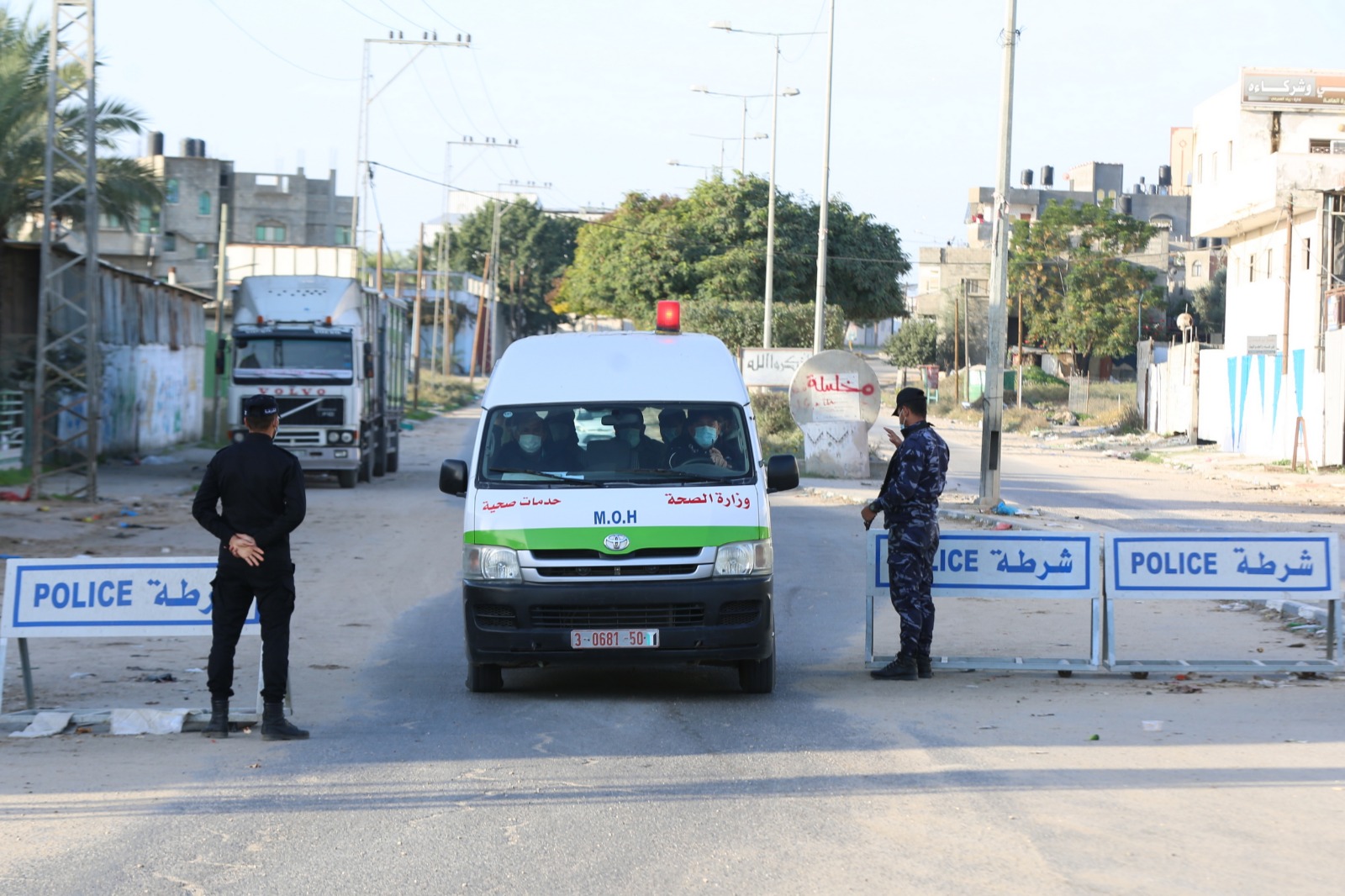 سريان قرار حظر التجوال الشامل في محافظات قطاع غزة 