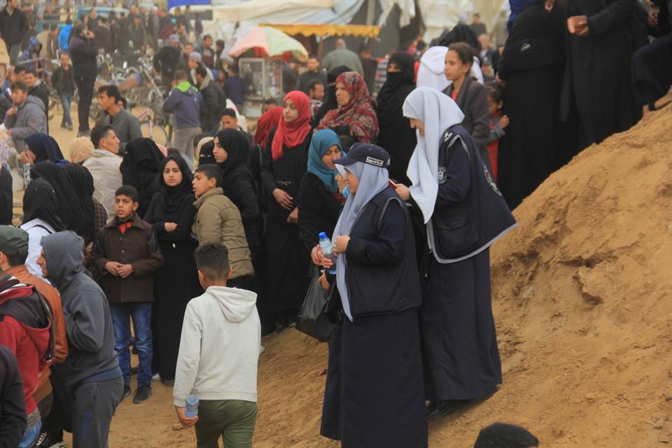 أجهزة الداخلية تُساند جماهير شعبنا المشاركة في مليونية الأرض والعودة