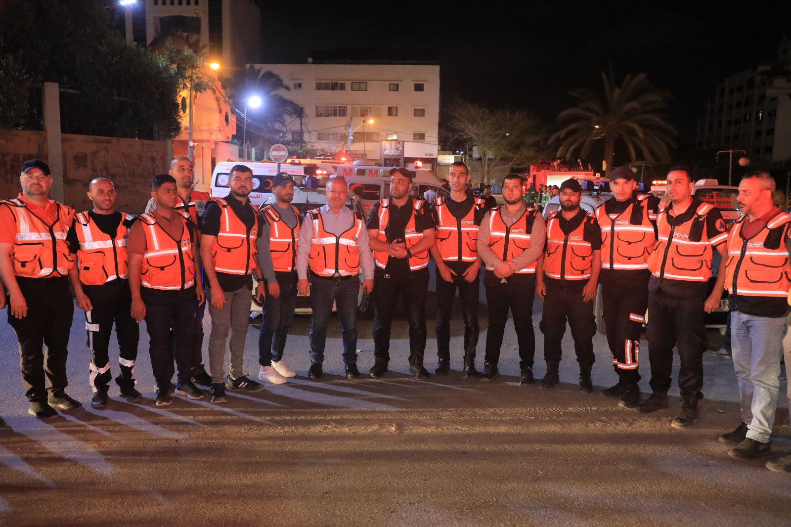 مؤتمر صحفي ومسير للطواقم الميدانية بأجهزة وزارة الداخلية مع بدء وقف العدوان الإسرائيلي على غزة