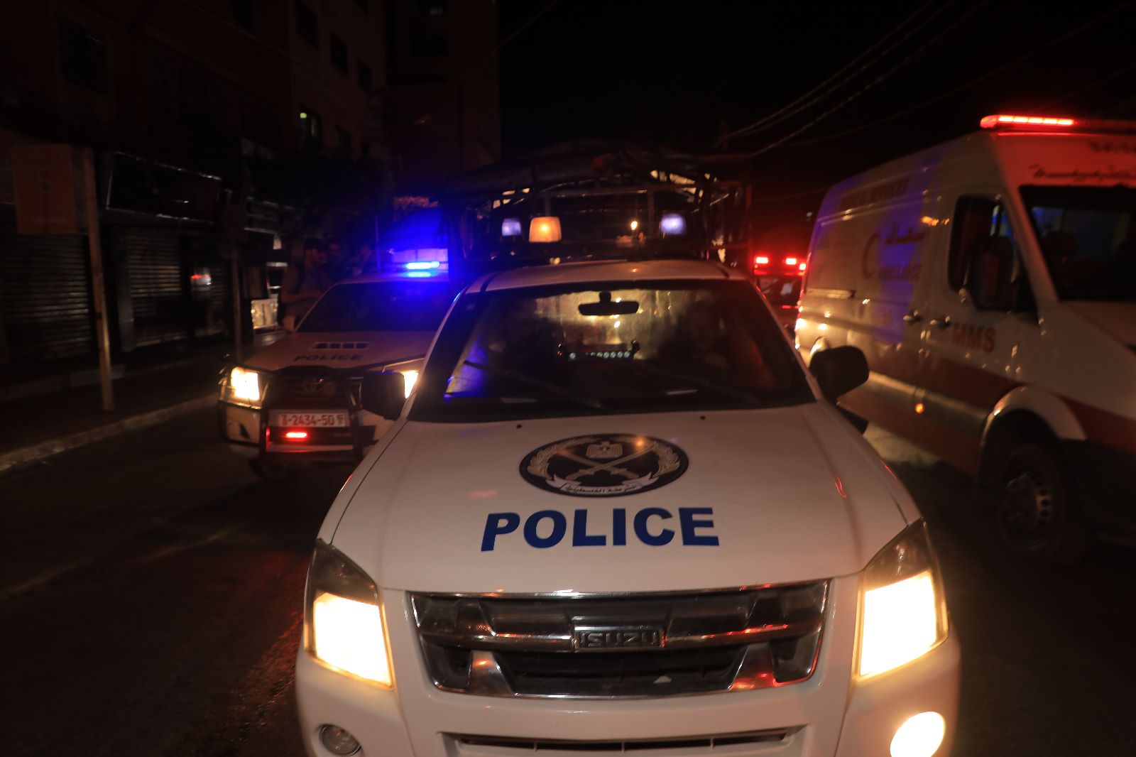 مؤتمر صحفي ومسير للطواقم الميدانية بأجهزة وزارة الداخلية مع بدء وقف العدوان الإسرائيلي على غزة