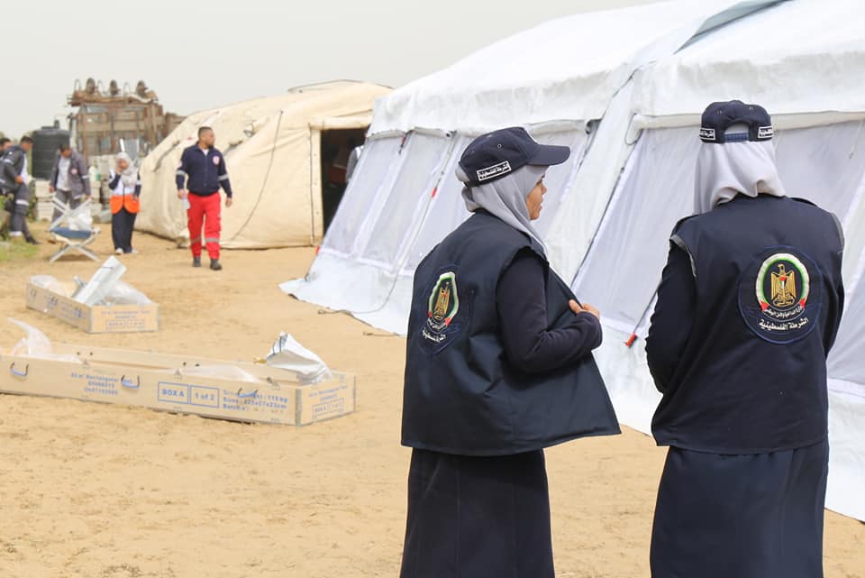 أجهزة الداخلية تُساند جماهير شعبنا المشاركة في مليونية الأرض والعودة