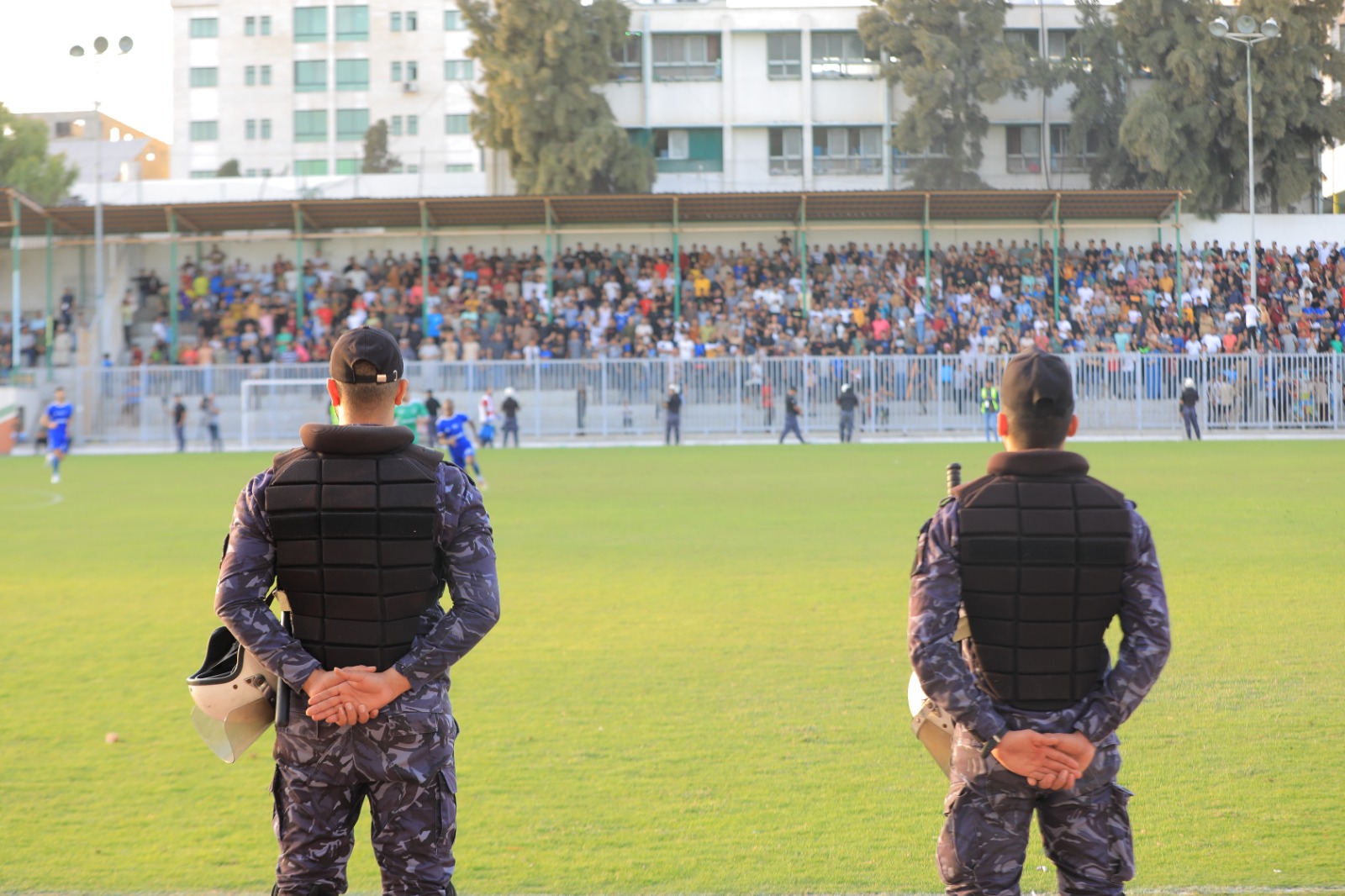 صور تأمين الشرطة لمباريات الدوري المحلي في غزة