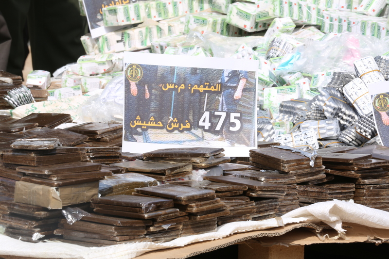 هيئة القضاء العسكري تتلف كمية كبيرة من المواد المخدرة