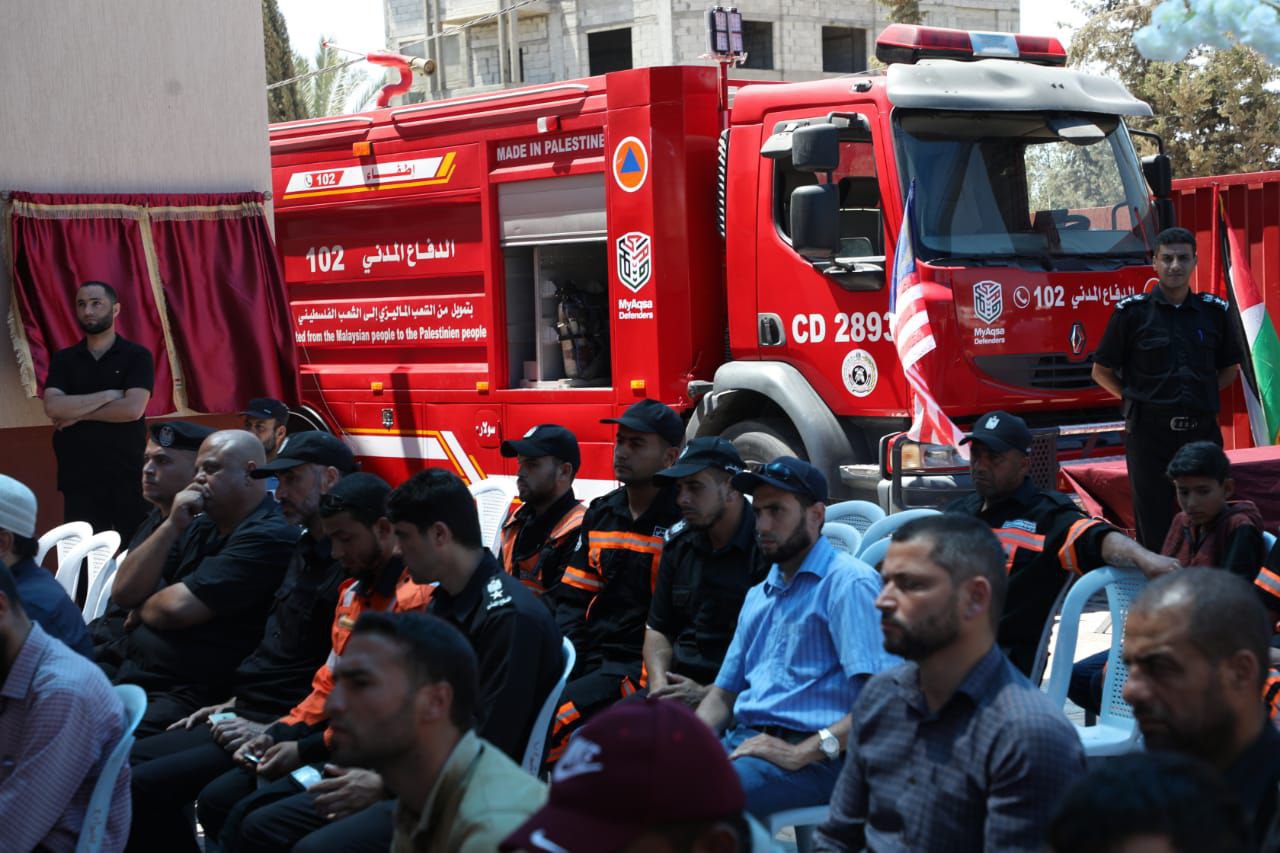 "الدفاع المدني" يفتتح مركزاً جديداً في "بني سهيلا" شرق خانيونس