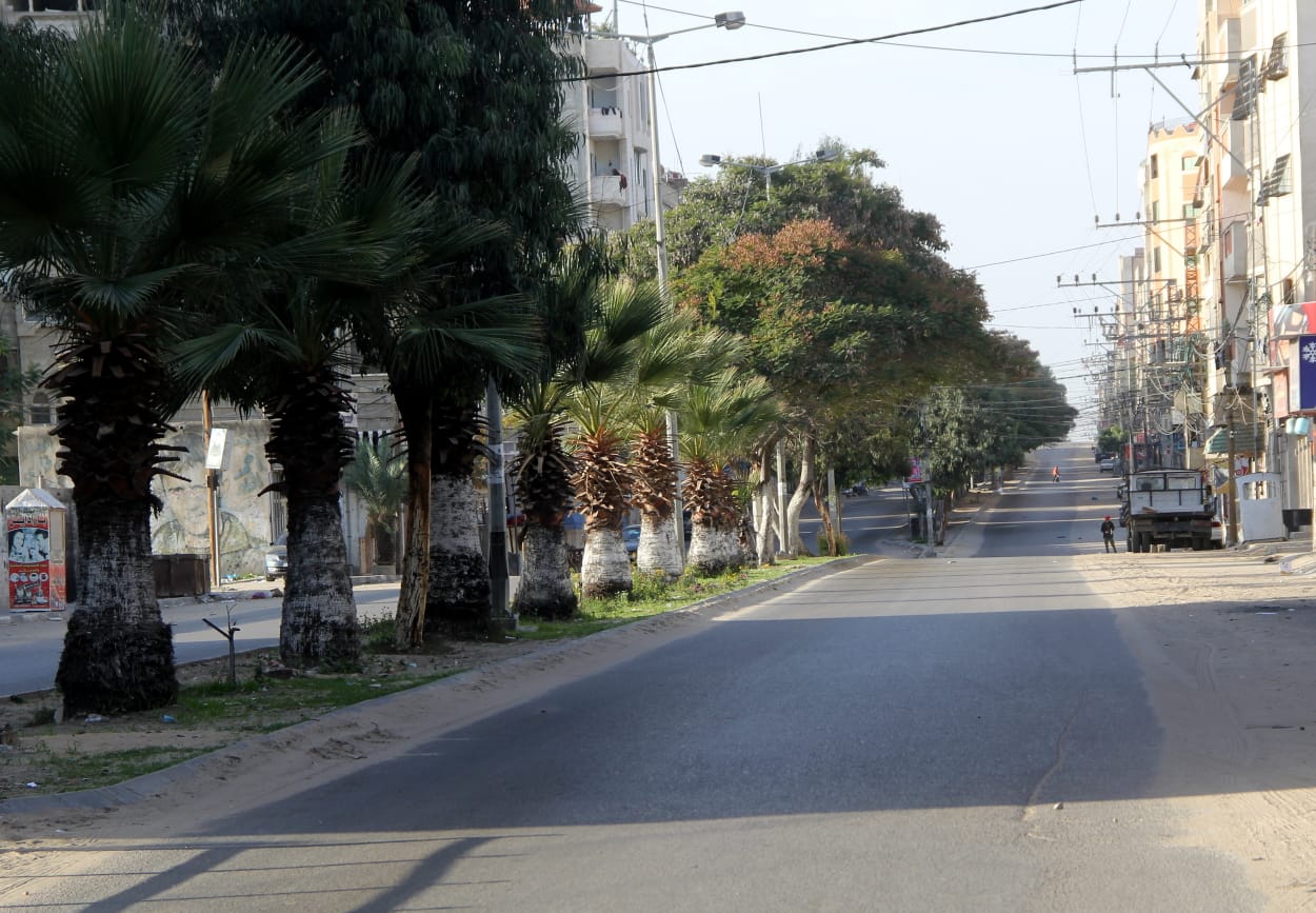 سريان قرار حظر التجوال الشامل في محافظات قطاع غزة 