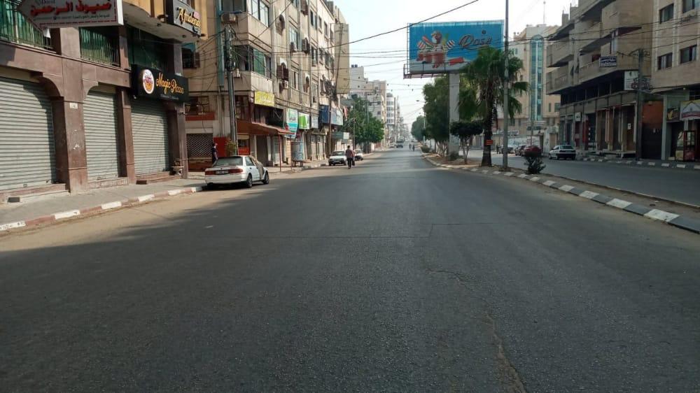سريان حظر التجول بغزة لليوم الحادي عشر لمواجهة "كورونا"