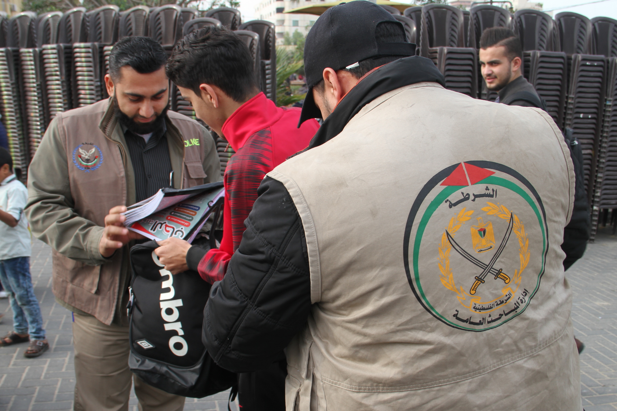 تأمين مهرجان انطلاقة حركة حماس في ساحة الكتيبة بغزة