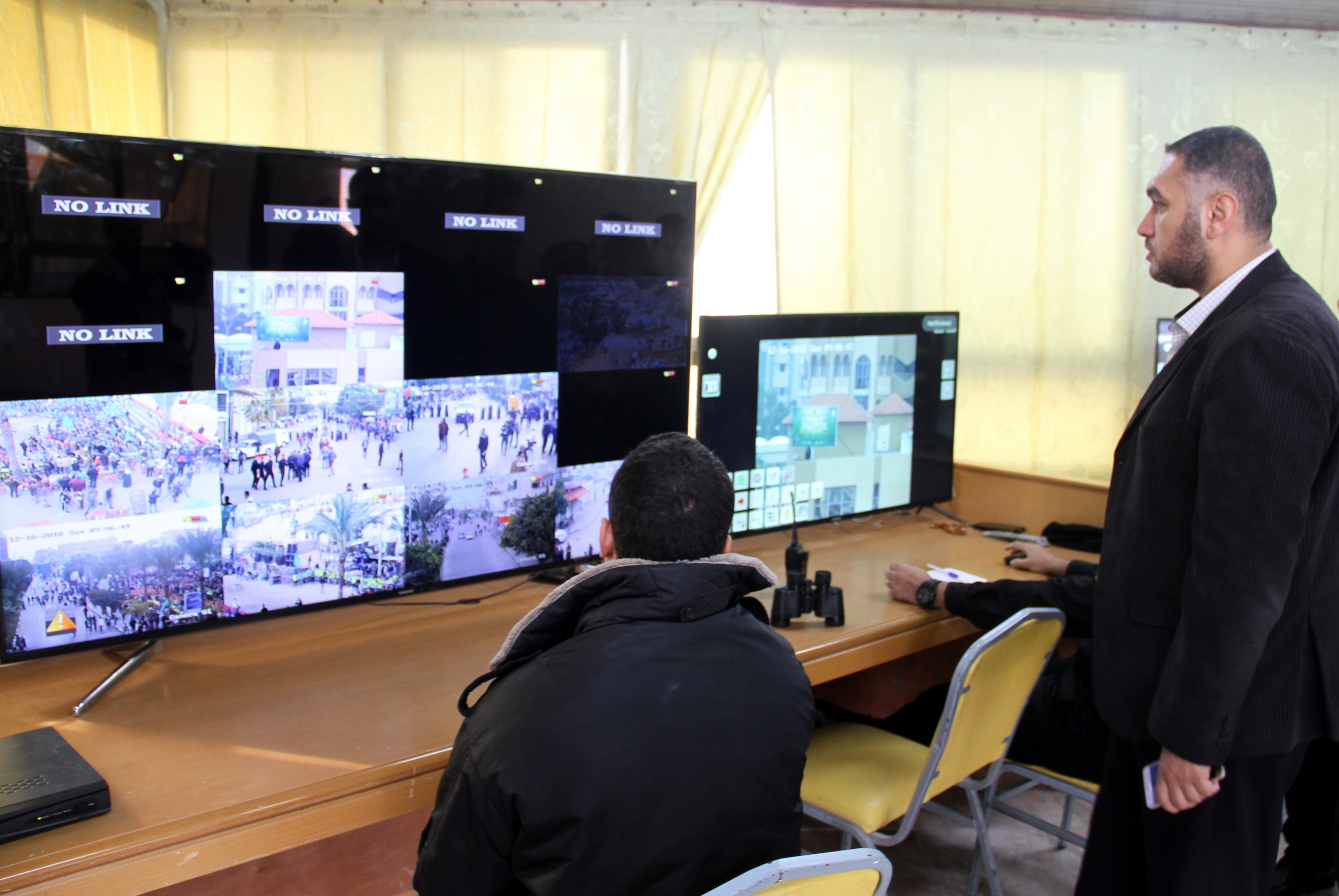 تأمين مهرجان انطلاقة حركة حماس في ساحة الكتيبة بغزة