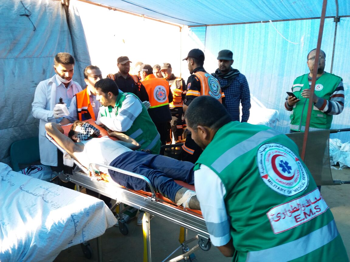 عمل الأجهزة الأمنية في الجمعة الثانية من فعاليات "مسيرات العودة"