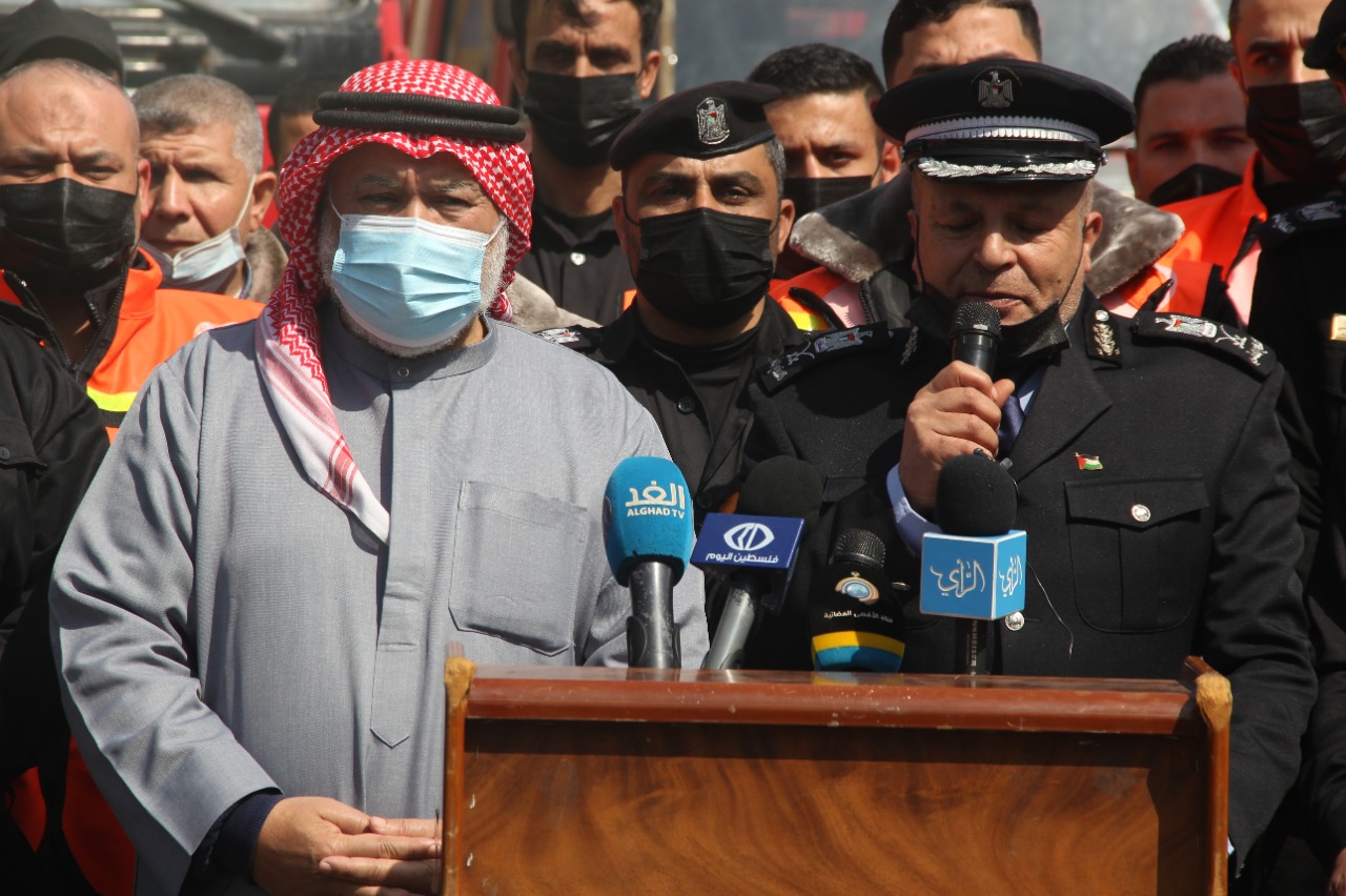 فعالية مسير محمول للمركبات ومؤتمر صحفي، بمناسبة اليوم العالمي للدفاع المدني