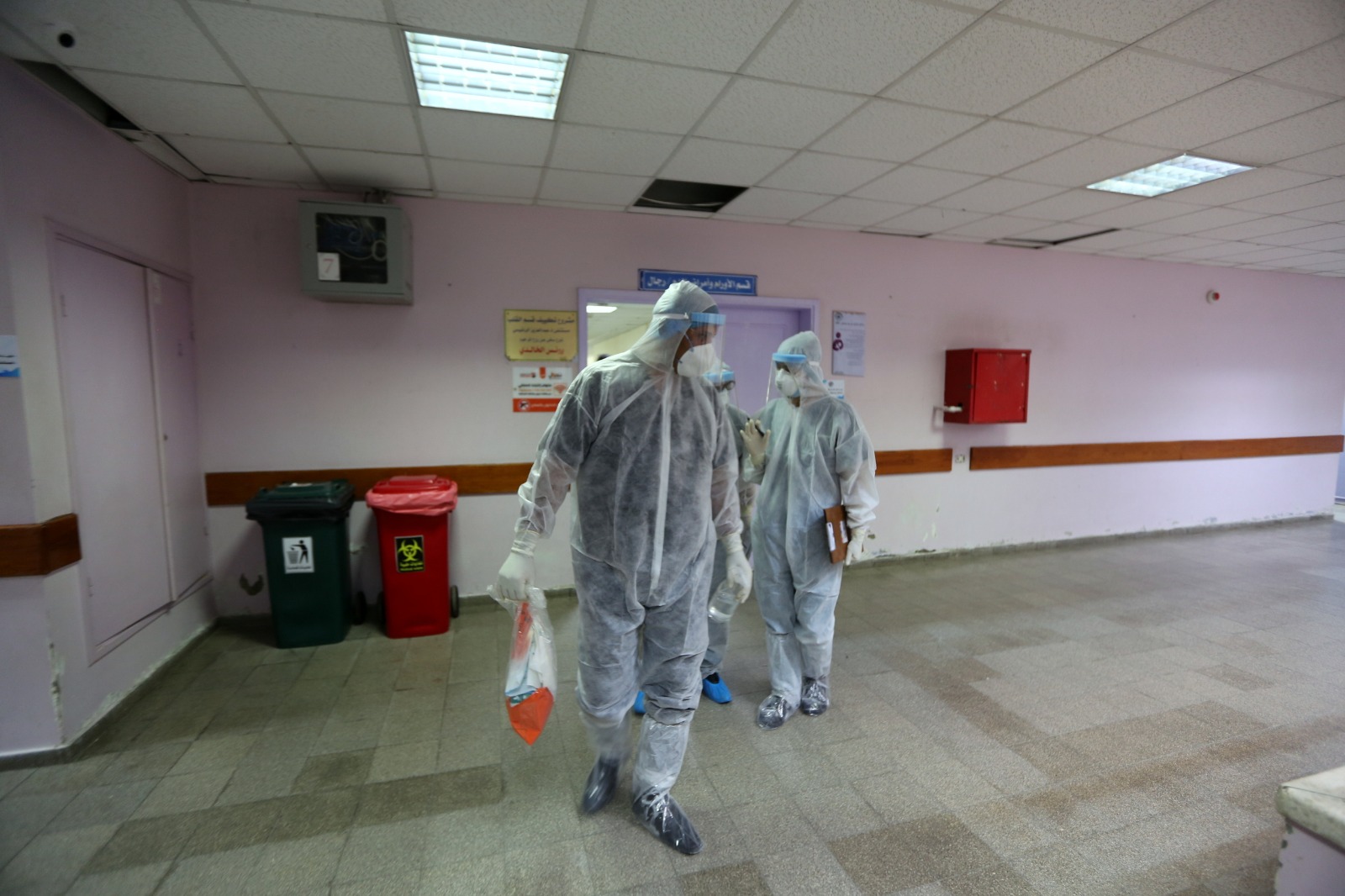 المناورة التدريبية المشتركة لمحاكاة وقوع إصابة بفيروس كورونا في حي مكتظ